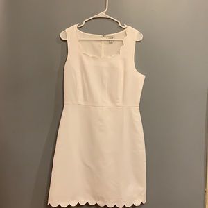 J.Crew basket weave dress in white. Size 8.